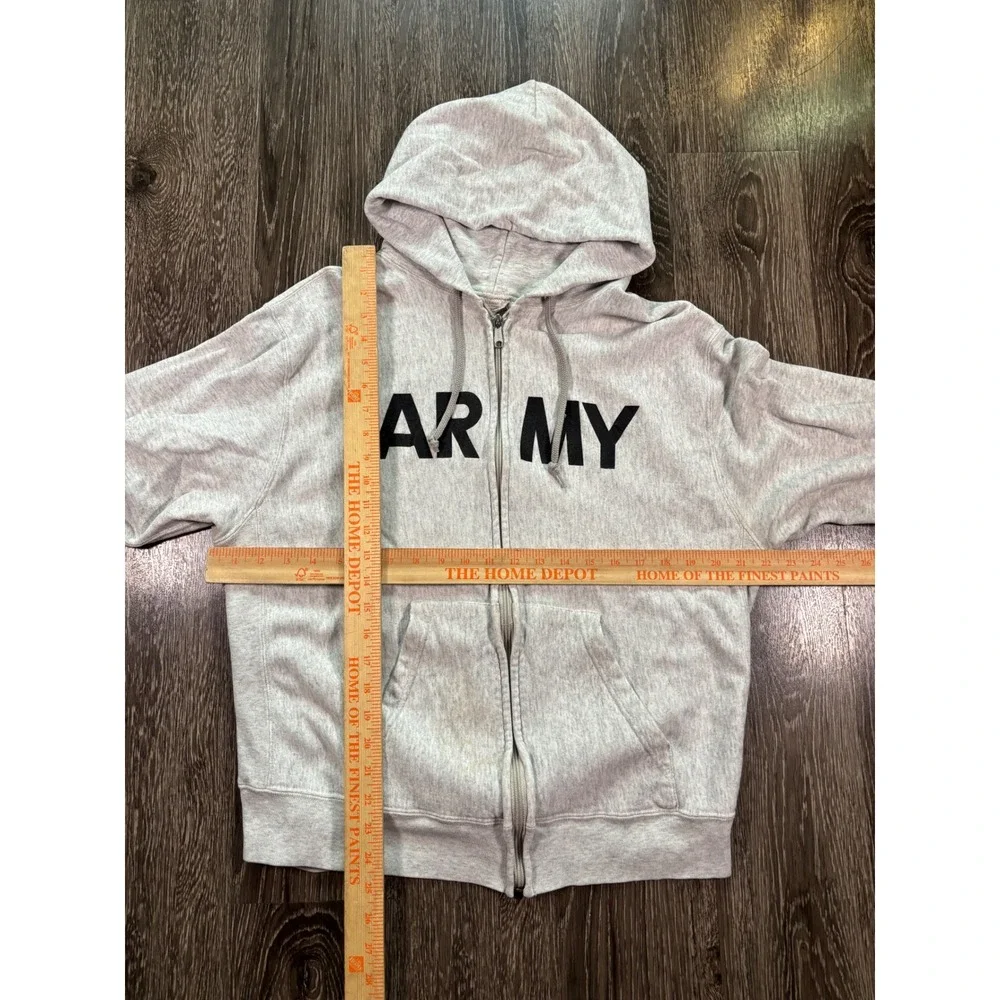 Vintage 00's US Army Spellout Zip Up Hoodie Size XL